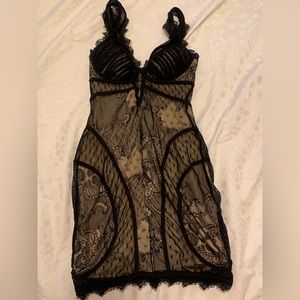 Sexy Bebe black lace corset look dress